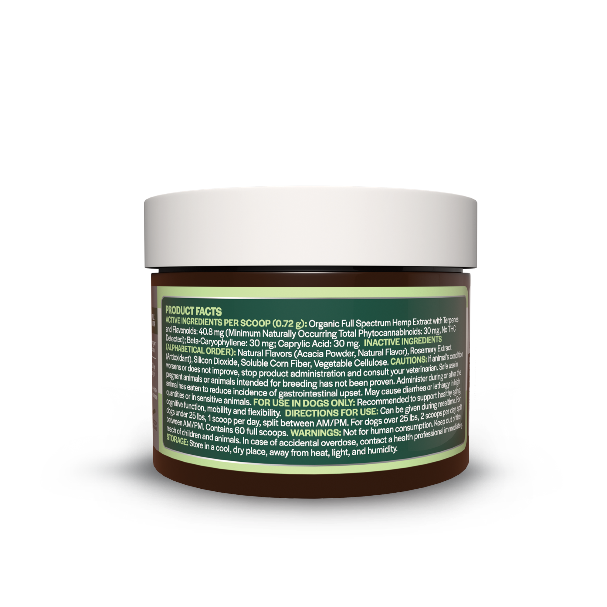 Pet Releaf Sentesa Powder 30mg per scoop for large dogs 60 scoops